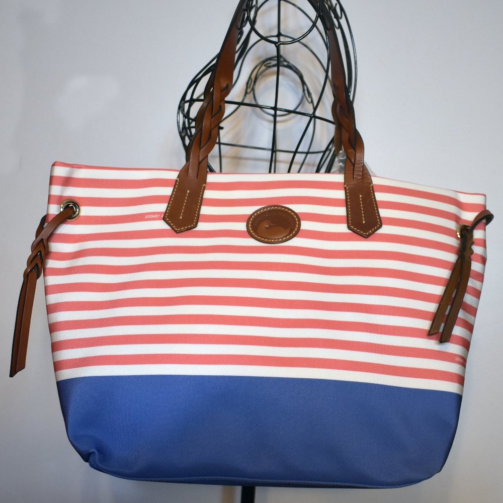 DOONEY & BOURKE Watermelon Striped Nylon Sullivan Tote